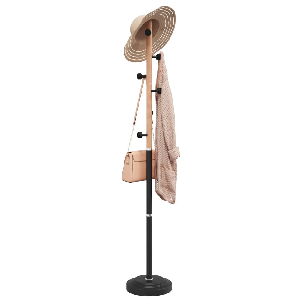 Vidaxl Coat Rack 177 cm Polvo -Black de hierro recubierto