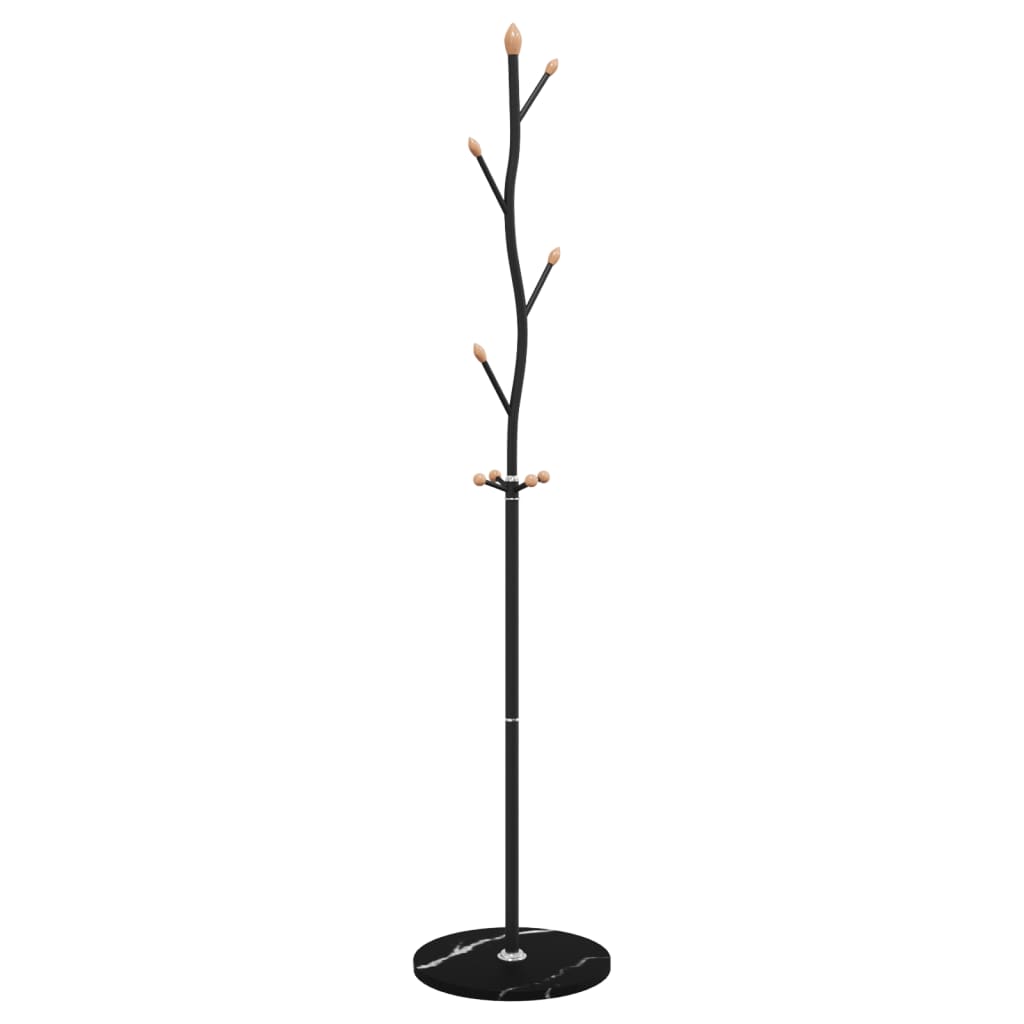 Vidaxl Coat Rack 177 cm Polvo -Black de hierro recubierto