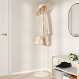 Vidaxl Coat Rack 177 cm pulverbelagd järnvit