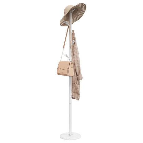Vidaxl kapstok 175 cm gepoedercoat ijzer wit