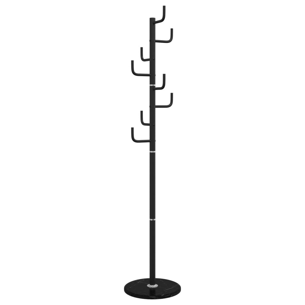 Vidaxl Coat Rack 183 cm Polvo de hierro cubierto de negro