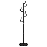 Vidaxl Coat Rack 183 cm pulverlakkert jern svart