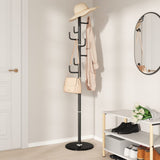 Vidaxl Coat Rack 183 cm pulverlakkert jern svart