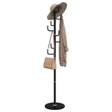 Vidaxl Coat Rack 183 cm Polvo de hierro cubierto de negro