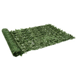 Schermo del balcone Vidaxl con foglie verde scuro 200x150 cm