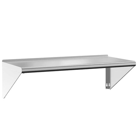 Vidaxl wandschap 100x45x31 cm roestvrijstaal zilverkleurig