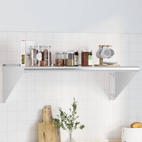 Vidaxl wandschap 100x45x31 cm roestvrijstaal zilverkleurig