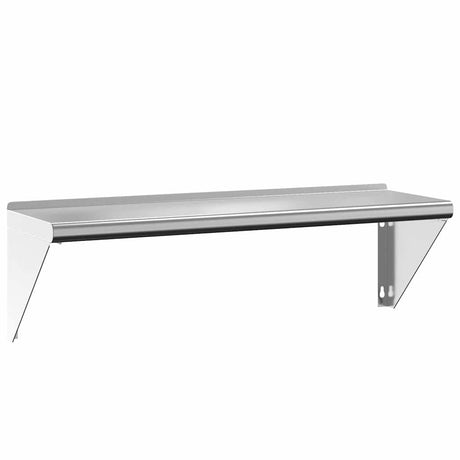 Vidaxl wandschap 100x30x31 cm roestvrijstaal zilverkleurig