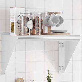 Vidaxl wandschap 50x30x31 cm roestvrijstaal zilverkleurig