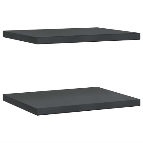 Vidaxl wandschappen 2 st 50x40 cm roestvrijstaal zwart