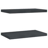 Vidaxl wandschappen 2 st 50x30 cm roestvrijstaal zwart