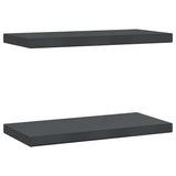 Vidaxl wandschappen 2 st 50x23,5 cm roestvrijstaal zwart
