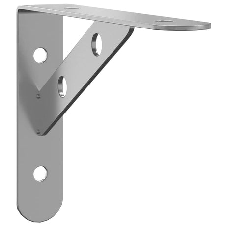 Vidaxl plankdragers 4 st 15x2,5x11,5 cm roestvrijstaal zilverkleurig