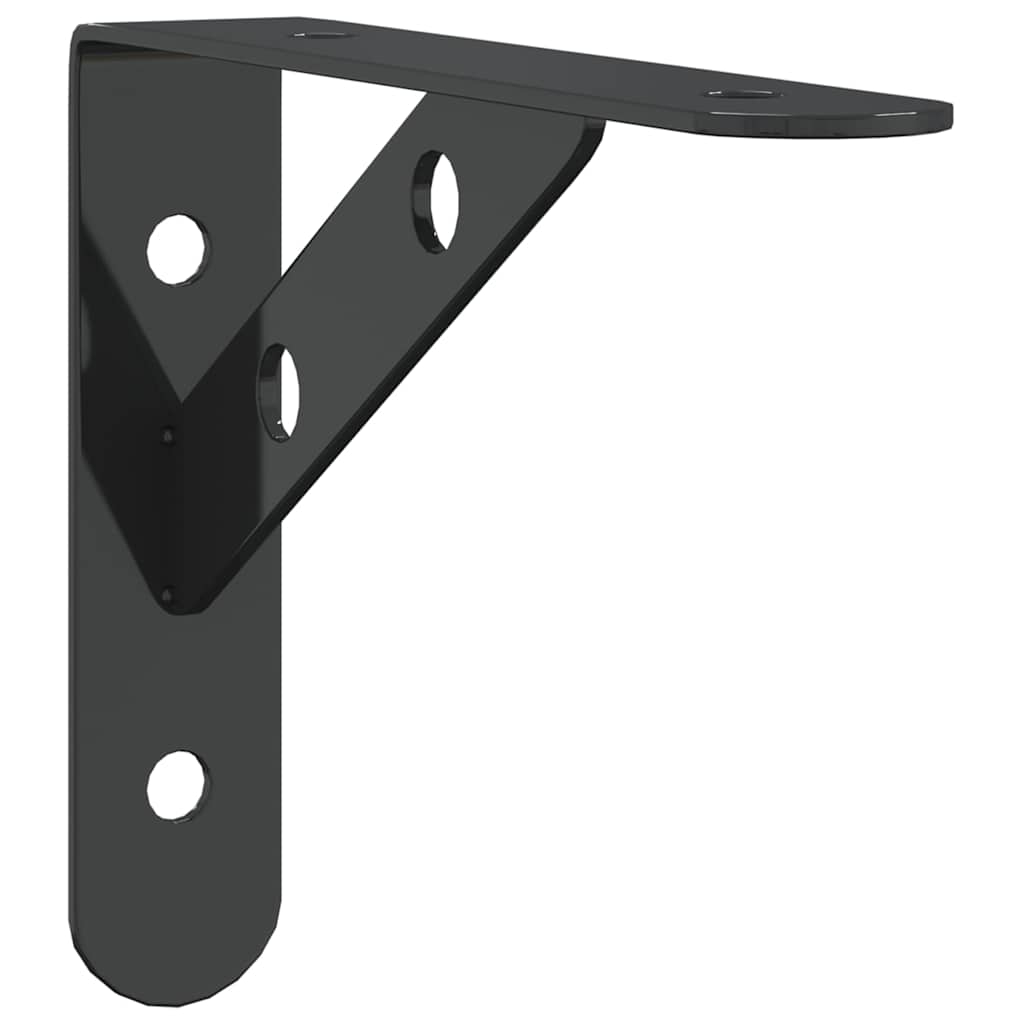 Vidaxl plankdragers 4 st 15x2,5x11,5 cm roestvrijstaal zwart