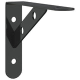 Vidaxl plankdragers 4 st 15x2,5x11,5 cm roestvrijstaal zwart