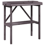Vidaxl plantentafel met schap 78x38x82,5 cm vurenhout grijs