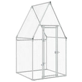 Vidaxl Chicken coop 100x100x190 cm galvanized steel silver colored