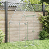 Vidaxl Chicken Coop 100x100x190 cm galvaniseret stål sølvfarvet