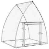 Vidaxl Chicken Coop 100x105x120 cm verzinkter Stahl silberfarben