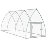 Vidaxl Chicken Coop 300x105x120 cm galvaniseret stål sølvfarvet