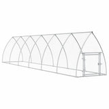 Vidaxl kippenhok 600x105x120 cm gegalvaniseerd staal zilverkleurig