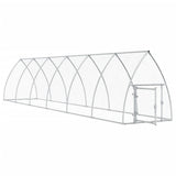 Vidaxl Chicken Coop 600x105x120 cm galvaniseret stål sølvfarvet