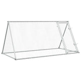 Vidaxl kippenhok 200x105x91 cm gegalvaniseerd staal zilverkleurig