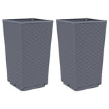 Vidaxl Planters 2 ST 32.5x32.5x57 cm polypropengrå