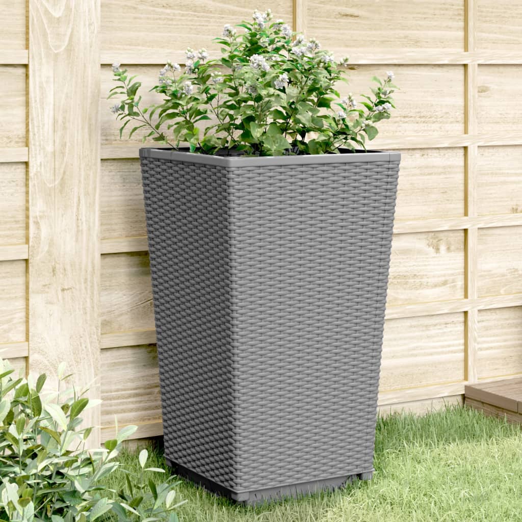 Vidaxl Planters 2 ST 32,5x32,5x57 cm Polipropen jasnoszare