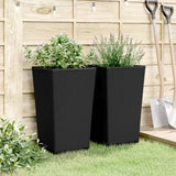 Vidaxl Planters 2 St 32,5x32,5x57 cm polipropena črna