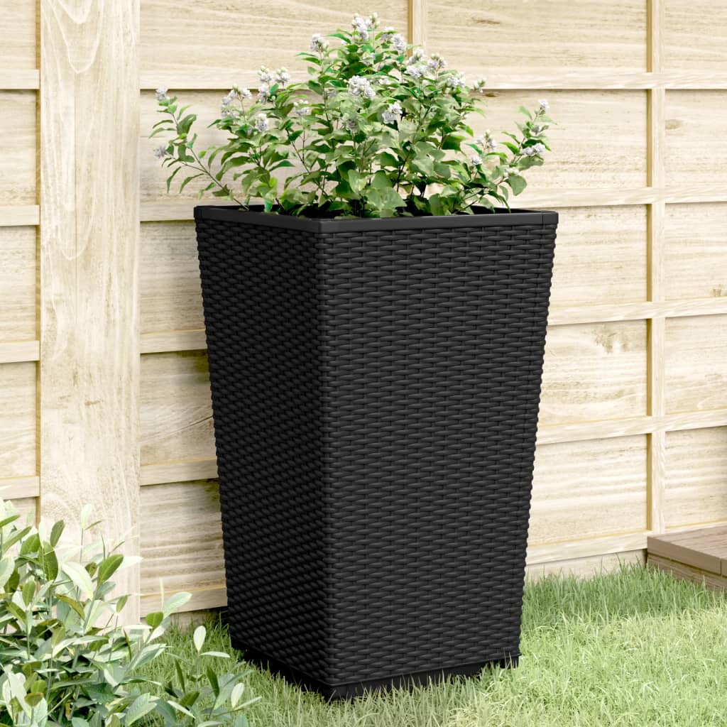 Vidaxl Planters 2 St 32,5x32,5x57 cm polypropen svart