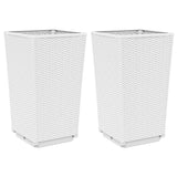 Vidaxl Planters 2 st 32.5x32.5x57 cm Polypropene white