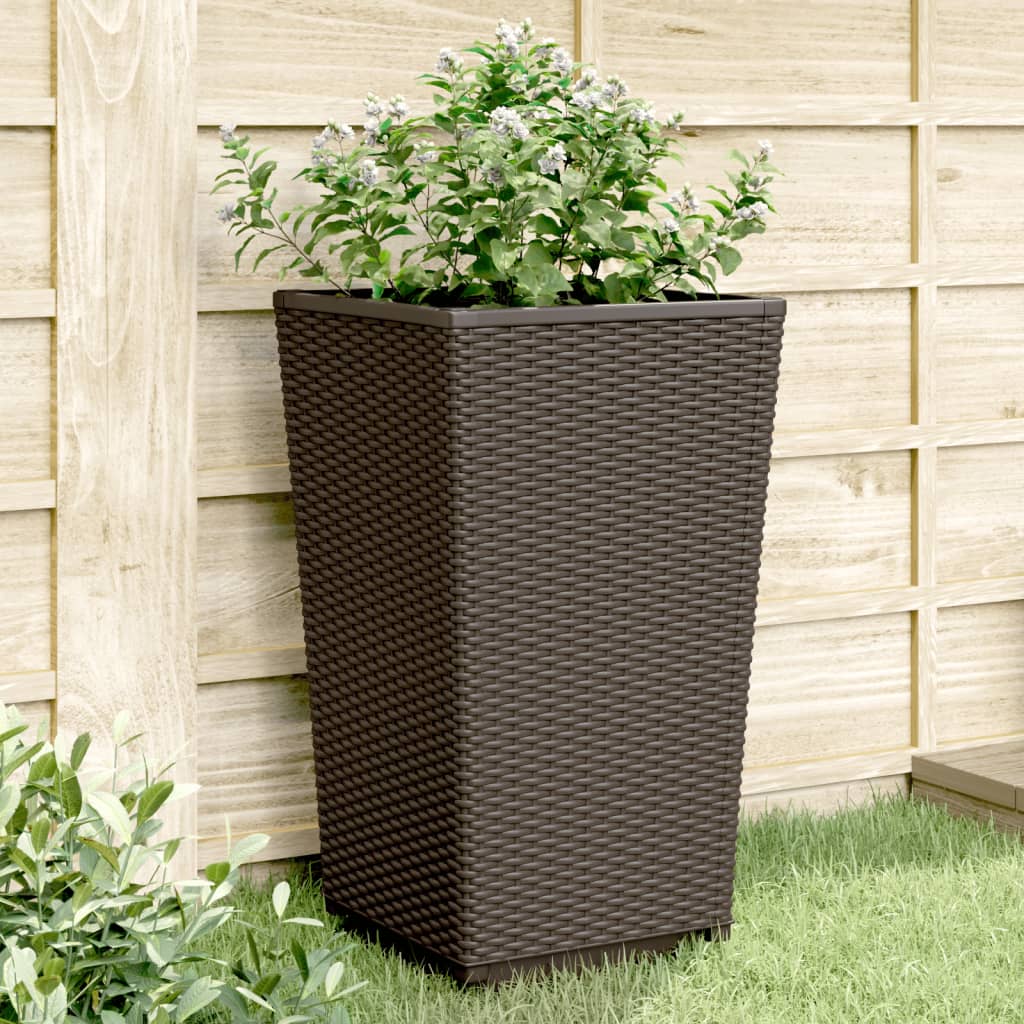 Vidaxl Planters 2 ST 32,5x32,5x57 cm Polipropen Brown