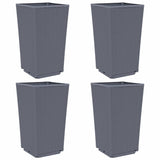 Vidaxl Planters 4 st 32.5x32.5x57 cm Polypropene gray