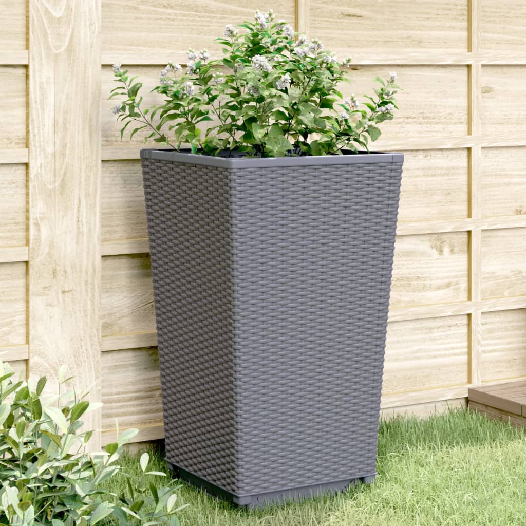 Vidaxl Planters 4 ST 32.5x32.5x57 cm polypropengrå