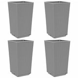 Vidaxl plantenbakken 4 st 32,5x32,5x57 cm polypropeen lichtgrijs