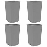 Vidaxl Planters 4 ST 32,5x32,5x57 cm Polipropen jasnoszare