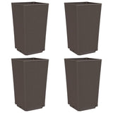 Vidaxl Planters 4 St 32,5x32,5x57 cm polypropen brun