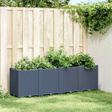 Vidaxl plantenbak 160x40x53 cm polypropeen blauwgrijs