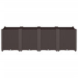 Vidaxl plantenbak 160x40x53 cm polypropeen bruin