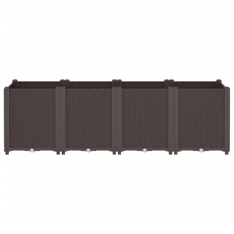 Vidaxl plantenbak 160x40x53 cm polypropeen bruin