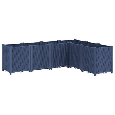 Vidaxl plantenbak 160x120x53 cm polypropeen blauwgrijs