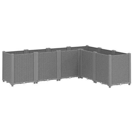 Vidaxl plantenbak 160x120x53 cm polypropeen lichtgrijs