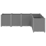 VidaXL Planning box 160x120x53 cm Polypropene light gray