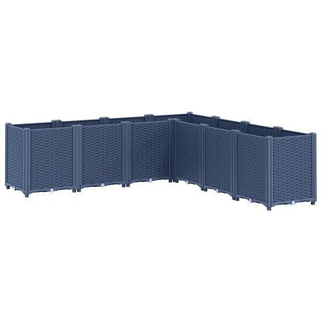 Vidaxl plantenbak 160x160x53 cm polypropeen blauwgrijs
