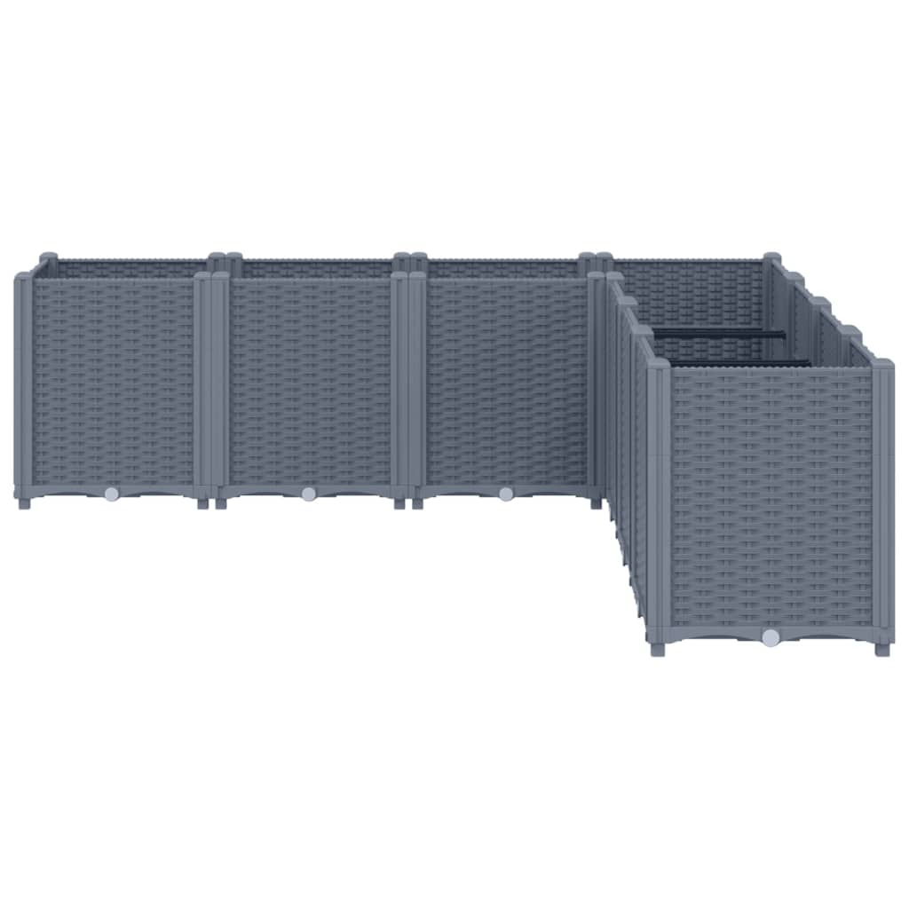 Vidaxl Planning Box 160x160x53 cm Polypropene Gray