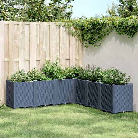 Vidaxl plantenbak 160x160x53 cm polypropeen blauwgrijs