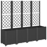 Vidaxl Planning box with slat 160x40x140 cm Polypropene black