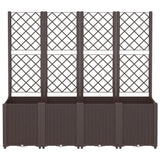 Vidaxl Plannet avec Slats 160x40x140 cm Brown en polypropène