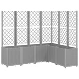 VidaXL Planter with slat work 160x120x140 cm Polypropene light gray